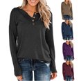 thumbnail image 4 of Lolmot Long Sleeve Shirts for Women Soft Lightweight Crewneck Tees Casual Button Up Henley Shirts Tunic Blouse Tops, 4 of 4