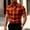 Orange, variant on Blmnix Mens T-Shirts Plaid Shirt Big And Tall Shirts Guide Oversized T-Shirt Button Down Blue Collared Short Sleeve Men's Athletic Shirts & Tees,M