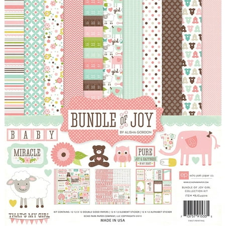 Echo Park Paper Bundle of Joy Girl Collection Scrapbooking Kit