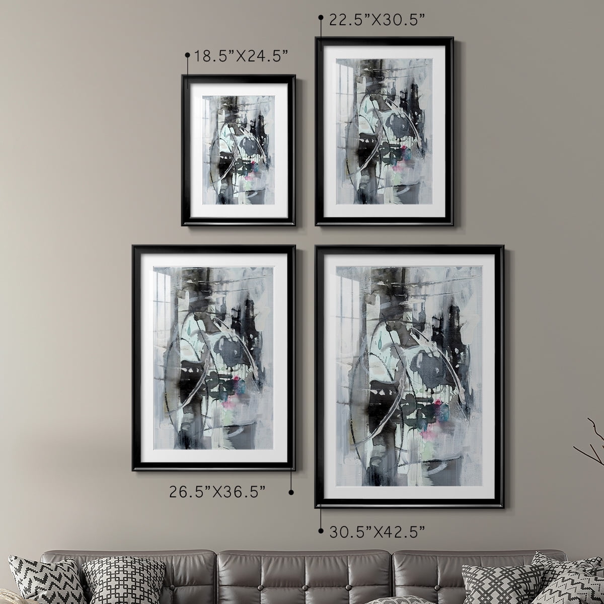 Wexford Home Indian Lore I Premium Framed Print, 22.5" x 30.5" - Ready to Hang, Black (Set of 2)