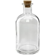 5.6 Glass Bottle with Cork by Ashland - Decorative Jar for Weddings - Parties - Home Decor - Arts & Crafts - Bulk 12 Pack