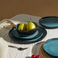 thumbnail image 6 of Pokini 12-Piece Stoneware Dinnerware Sets, Kitchen Plates and Bowls Sets, Dish Sets for 4,Green Black, 6 of 8