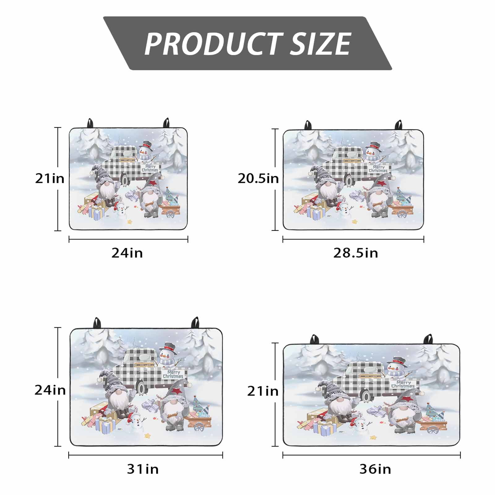 Merry Christmas Stove Top Cover for Electric Stove, Heat-proof & Non Slip Glass Top Stove Cover Protector, Winter Xmas Snowman Gnome Gift Snowflake Kitchen Flat Cooktop Rubber Mat 24x21 Inches
