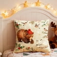 thumbnail image 5 of chaungfeng Christmas Decorations, Print Christmas Pillow Covers 18" x 18", with 8 Cute Patterns, Throw Pillow Covers for Home Christmas Decor, Soft Linen Material, 5 of 6