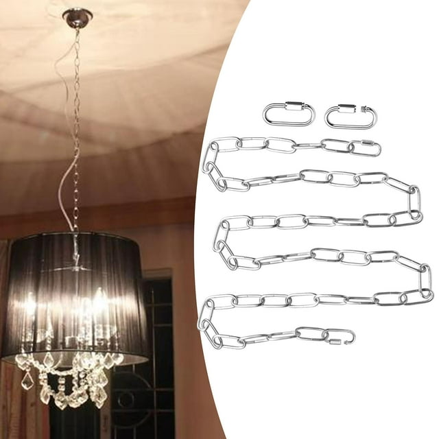 Cadena de iluminación Salvador Extensión de cadena Lámpara de Reemplazo de cadena de iluminación Plata