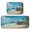 Serene Beach Scene, variant on 2-Piece Kitchen Rugs Set Non-Slip Mats Carpet Floor for Kitchen, Bathroom (19.7"x27.6" & 19.7"x47.2") Old Train with Flowers