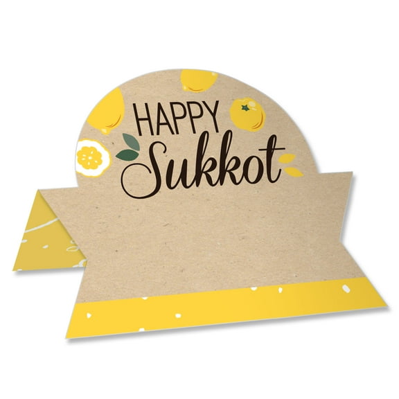 Big Dot of Happiness Sukkot - Sukkah Holiday Tent Buffet Card - Table Setting Name Place Cards - Set of 24