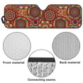thumbnail image 6 of HUIACONG Windshield Sun Shade for Jeep Wrangler JK JKU JL JLU1997-2024,Window Sun Visor for UV Rays & Heat Protection,Brown Mandala Windshield Sunshade, 6 of 6
