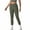 Army Green, variant on Women's High-Waisted Yoga Pants with Side Ruching Detailing - Stretch Fabric for Gym, Athletic Workouts & Enhanced Flexibility Black M