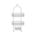 thumbnail image 1 of Jessar - Hanging Shower Accessory Holder, Silver, 1 of 1