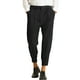 thumbnail image 1 of Pantalones formales para hombre INSPIRE CHIC con pliegues, cierre en la parte inferior, ajustados y recortados, 32, negros, 1 of 5