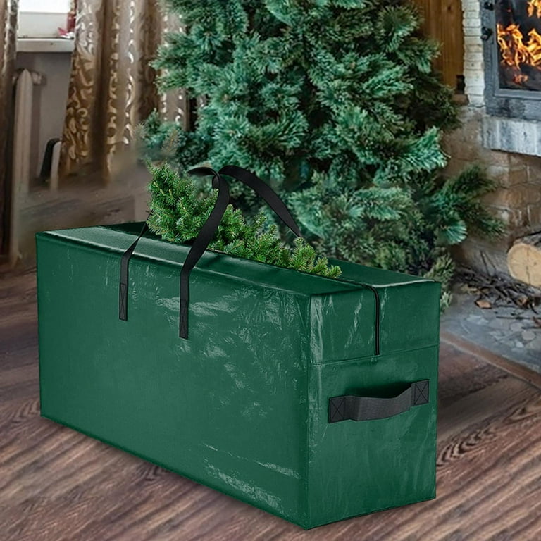 Christmas Tree Storage Bag Christmas Tree Storage Box Protects against Dust Moisture Xmas Tree Storage Bag Christmas Tree Bag Green 135x34x68cm