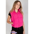 thumbnail image 2 of Cropped Puffer Vest - Women's Winter Sleeveless Jacket Pink, 2 of 4