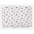 thumbnail image 1 of Leaf Bath Mat, Red and Black Ginkgo Leaves Scattered on White Background with Minimalist Style, Non-Slip Plush Mat Bathroom Kitchen Laundry Room Decor, 29.5 X 17.5 Inches, Red Black White, Ambesonne, 1 of 2