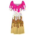 thumbnail image 4 of Waffle C Neopolitan Ice Cream With Sprinkles-Vestido de manga corta Vestido largo Falda de mujer vestidos de noche para mujer, 4 of 6