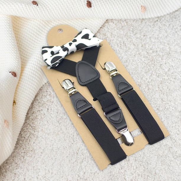 Accesorio Formal Cumpleaños Foto Halloween Tirantes Y Pajarita Para Niño - Ajustables, Forma Y, Ideal Para Fiestas Y Eventos Formales Accesorios Niños Fiestas Formales