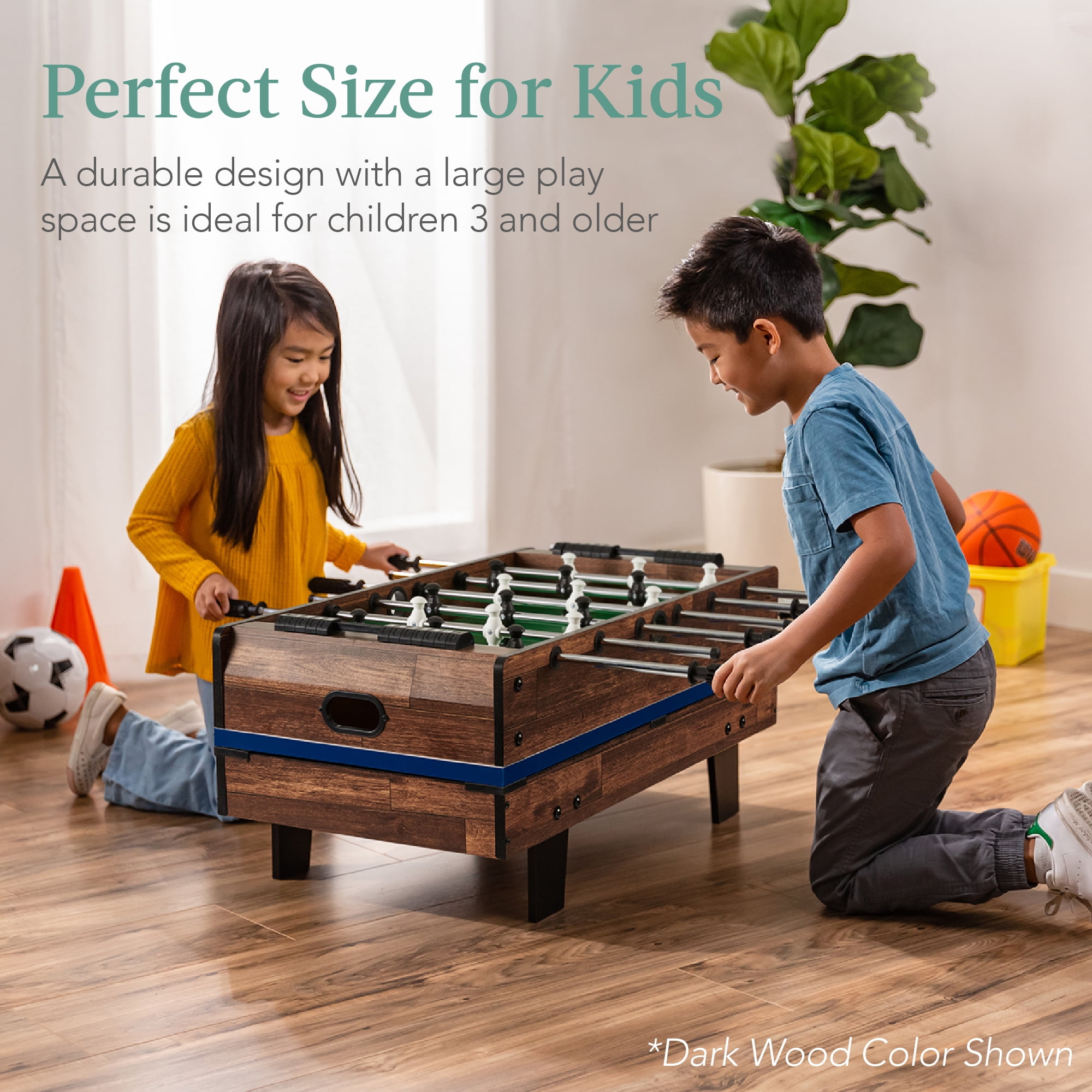Best Choice Products 11-in-1 Kids Combo Game Set w/ Ping Pong, Foosball, Air Hockey, 5 Accessory Bags - Light Wood