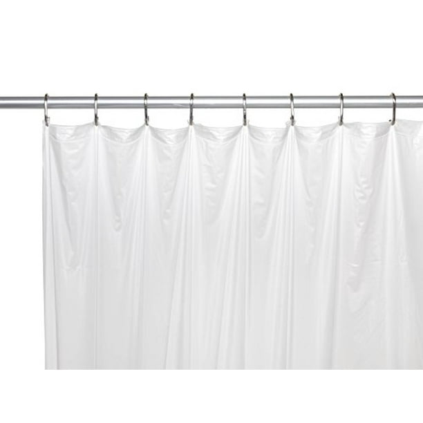 Royal Bath Extra Long 5 Gauge Vinyl Shower Curtain Liner with Metal