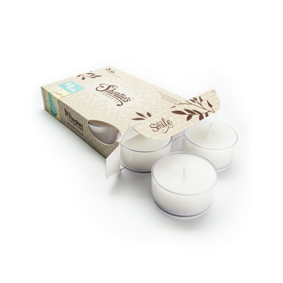 Baby Powder Tealight Candles - 6 White Premium Scented Tea Lights - Natural Oils - Shortie's Candle Company