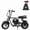 Black, variant on 40cc 4-Stroke Mini Bike, Gas Mini Bike with Pull Start, Rear Disc Brake, 10″ Knobby Tires, Up to 18 MPH, 165 lb Capacity, for Ages 13+ – Red