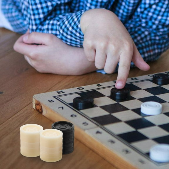 NICERIO 24Pcs Backgammon Pieces Plastic Set Assorted Color Board Game Accessories