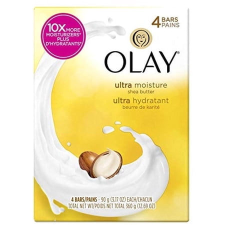 Olay Ultra Moisture Beauty Bar Soap with Shea Butter, 3 oz, 4 ea (Pack of 6)