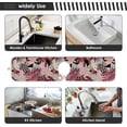 thumbnail image 7 of Coolnut Pink Leaf Flowers Sink Splash Guard for Faucet 2 Packs Faucet Absorbent Mats, Summer Flowers Faucet Handle Drip Catcher Quickly Drying Mat for Kitchen Counter, 14.9"x5.5", 7 of 7