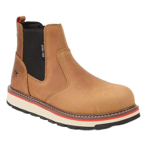 Bobcat Men’s Donovan Wedge Chelsea Pull-On Steel Toe Work Boot, Wide Available