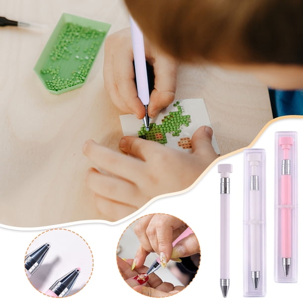 Fiudx Bolígrafo de Dibujo de Diamantes, Agarre Ergonómico y Cómodo, Fácil de Usar con Cera Adhesiva, Kits Completos de Arte de Diamantes 5D, Herramienta Multiusos para Manualidades, Perfecto para Art