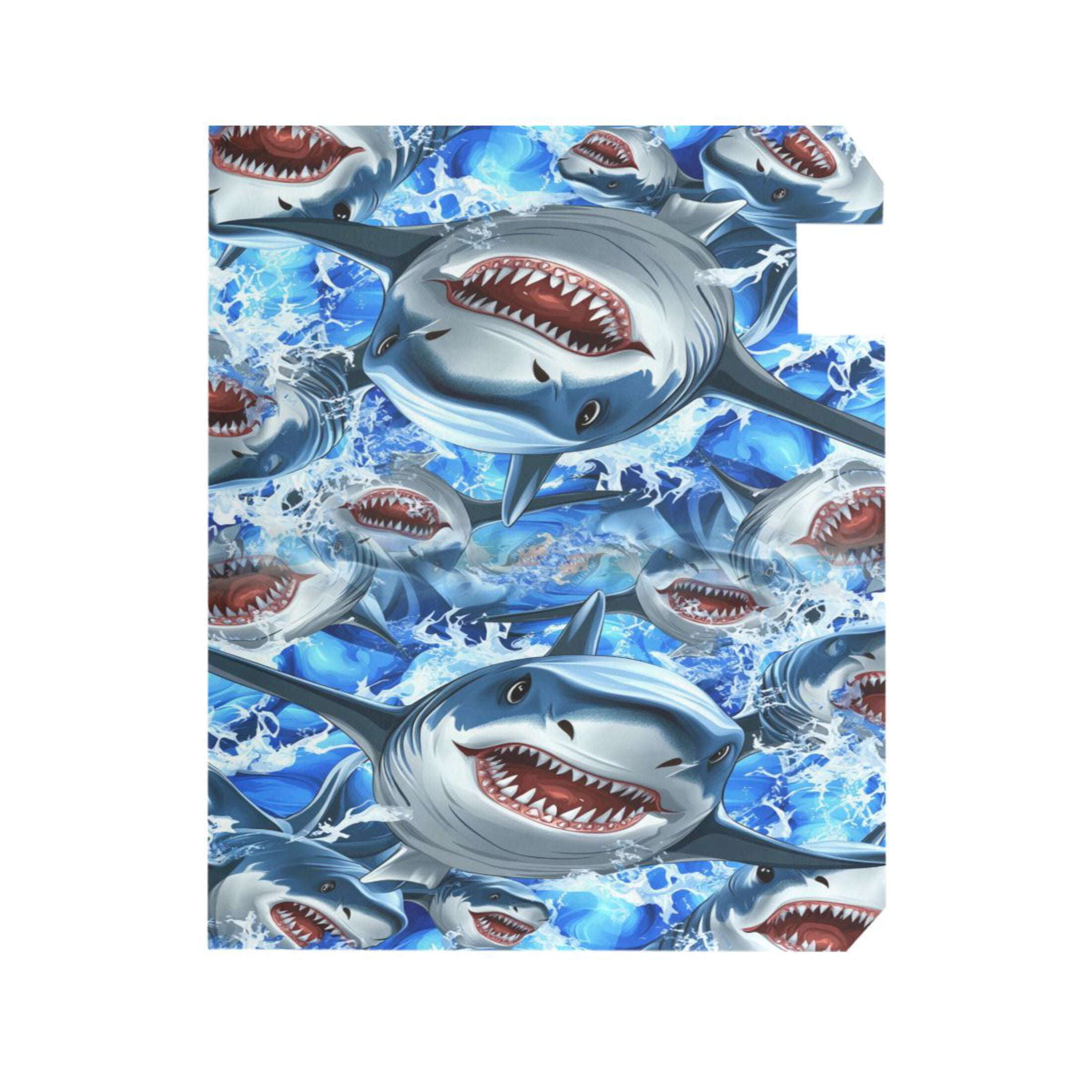 Magnetic PVC Mailbox Cover Shark Pattern, 25.4" x 20.7" Large, Waterproof UV Resistant