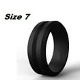 thumbnail image 4 of Men Silicone Wedding Band Ring Guys Black Rubber Flexible Gym Plastic Temporary, 4 of 4