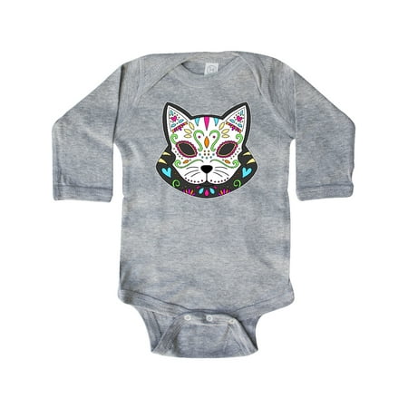 

Inktastic Cinco De Mayo Cat Sugar Skull Gift Baby Boy or Baby Girl Long Sleeve Bodysuit