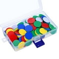 thumbnail image 5 of Fearlessin 100 Pcs 19mm Creative Gift Plastic Chips Bingo Markers Token Fun Club Game Toy solid mixed color, 5 of 6