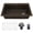 Brown, variant on Karran Drop-In Quartz Composite 33 in. 1-Hole Single Bowl Kitchen Sink Kit in Concrete