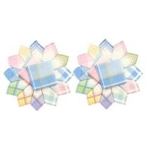 24x Soft Cotton Striped Men Women Wedding Party Hankie Kerchiefs