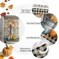 thumbnail image 6 of Shower Curtains for Bathroom-72"x84",Autumn Pumpkin Leaf Pine Cone Waterproof Bath Curtain Grommet Shower Curtain Set, 6 of 7