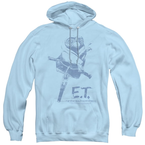 E.T. Bike Adult Pullover Hoodie Sweatshirt Light Blue