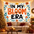 thumbnail image 3 of Floral Garden Bloom with Era Main Rounded Hand, Nostalgic Vintage for Botanical Art Lovers, Botanical Wall Decor, Valentine'S Day Gift, Tapestry Wall Hanging for Bedroom and Dorm, 3 of 7