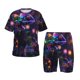 thumbnail image 1 of Fotbe Glowing Chameleon Fantasy Art Pijama Estampada de 2 Piezas para Niños – Ropa de Dormir de Manga Corta Cómoda para Niños y Niñas, Camiseta y Shorts de Algodón-X-Large, 1 of 6