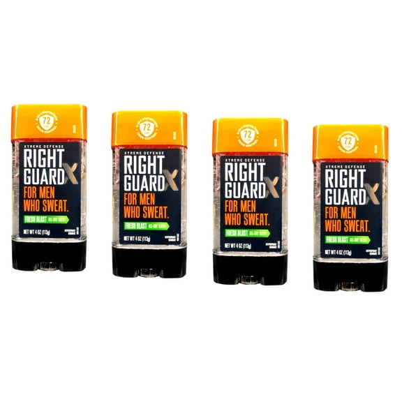 Right Guard Xtreme Defense Antiperspirant Deodorant Gel, Fresh Blast, 4 Ounce (Pack of 4)