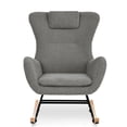 thumbnail image 5 of Smilegend Modern Upholstered Rocker Glider Chair with Adjustable Headrest & Pocket - Comfy Chair for Nursery, Bedroom, Living Room - Rubber wood, Various Colors, 5 of 8