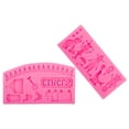 thumbnail image 5 of YARNOW 2pcs Circus Themed Cake Molds Silicone Fondant Molds Cartoon Animal Silicone Molds, 5 of 5