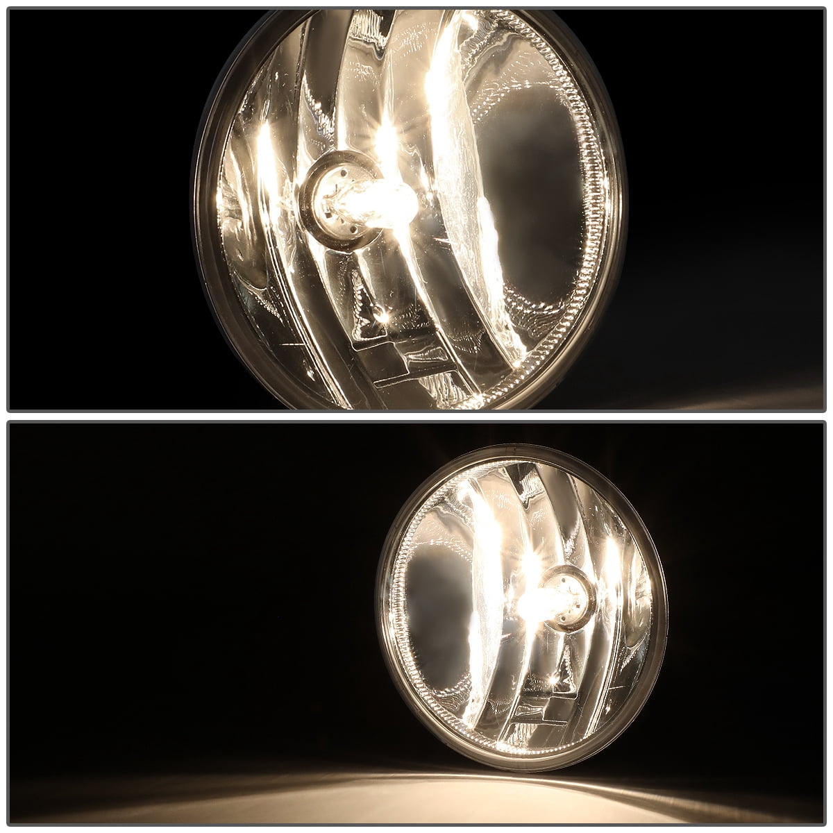 DNA Motoring For 07-14 Suburban Yukon 15-19 Silverado Sierra Clear Lens Fog Light Lamps Pair