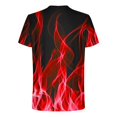 thumbnail image 4 of Qertyioot Hommes Été Col Rond Imprimé Casual Manches Courtes Col Rond Top/chemise Léger Refroidissement Tee, 4 of 5