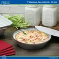 thumbnail image 3 of Nicole Home Collection Aluminum Pans 7” Round Disposable Foil Pans With Lids (50 Pack) – 7 Inch Round Disposable Takeout Pans With Board Lids (7" Inch Round), 3 of 6
