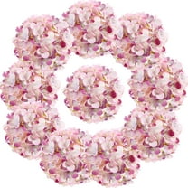 Silk Hydrangea Heads with Stems Artificial Flowers Heads for Home Wedding Decor,Pack of 10 (Sky Blue)