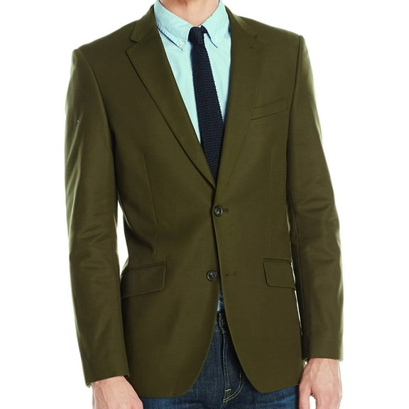 Perry Ellis NEW Green Forest Pine Mens 38 Short Two Button Sport Coat