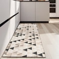 thumbnail image 4 of Beige Geometric Triangle Pattern Kitchen Rug Mat,Kitchen Runner Rugs Non Skid Washable,Decorative Kitchen Floor Mats for Kitchen,Sink,Laundry,17"X47", 4 of 5