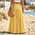 thumbnail image 4 of Boho Maxi Skirts for Women 2026 Summer Cute Flowy Long Skirts Flared A Line Elastic Waist Beach Vacation Resort L, 4 of 8