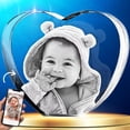 thumbnail image 5 of AISENIN 3D Heart Crystal Photo Personalized Fathers Gifts for Dad Engraved Glass Custom Picture Customized Anniversary Birthday Memorial Day Couples Girlfriend Gifts, 5 of 5